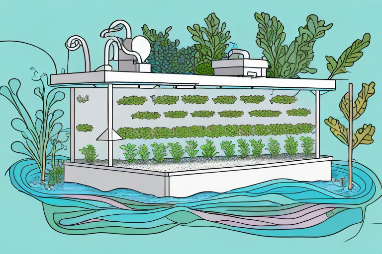 An aquaponics system with an expansion in progress