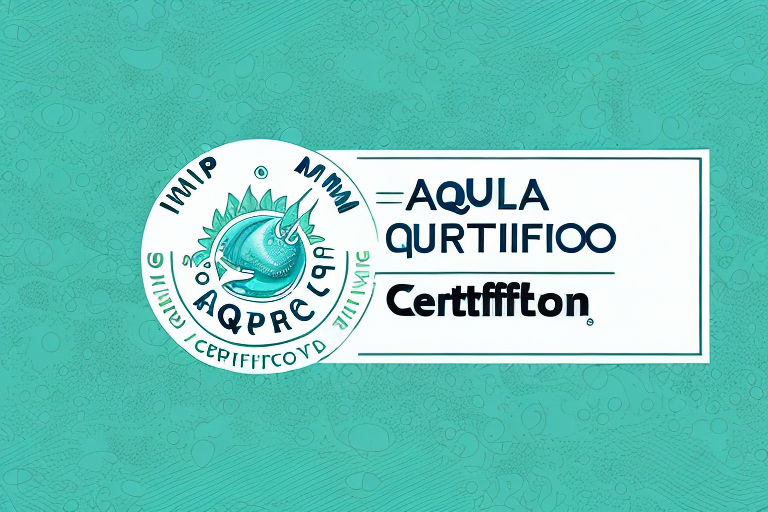 An aquaponics system with a certification label on it