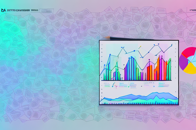 A graph or chart with colorful data points to represent the dataset