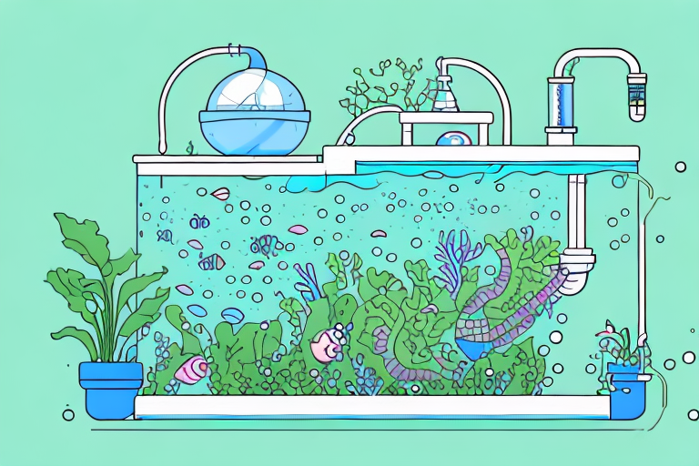 A hydroponic system with a fish tank