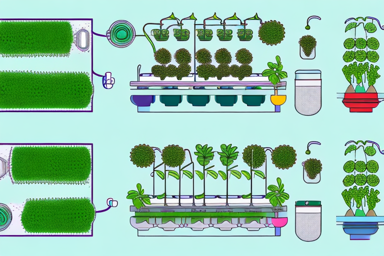 Two separate systems of hydroponic and aquaponic growing