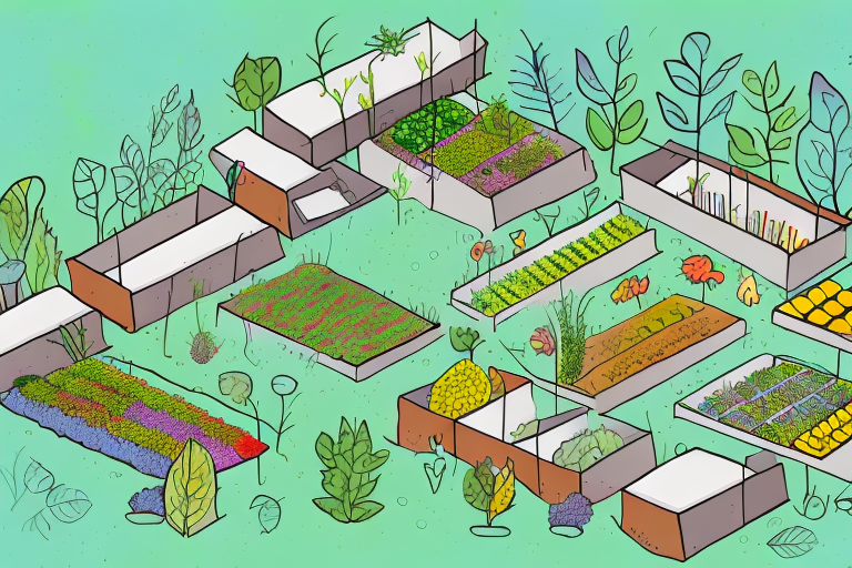 A school or community garden with an aquaponics system in place