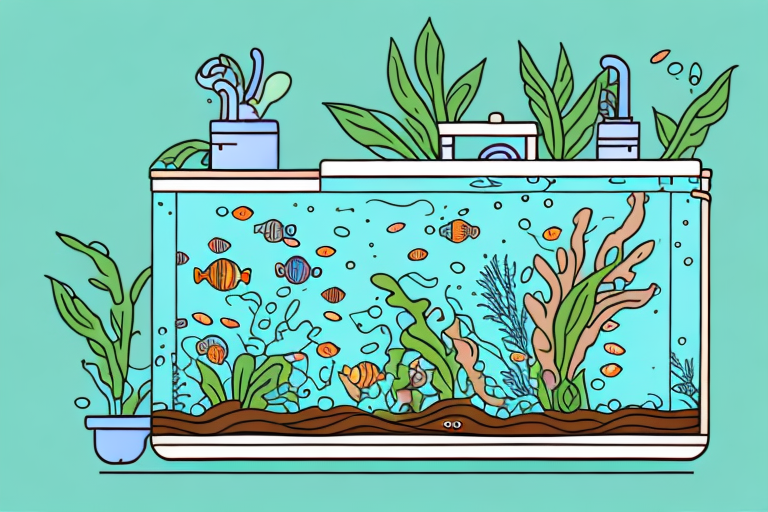 A fish tank with a divider