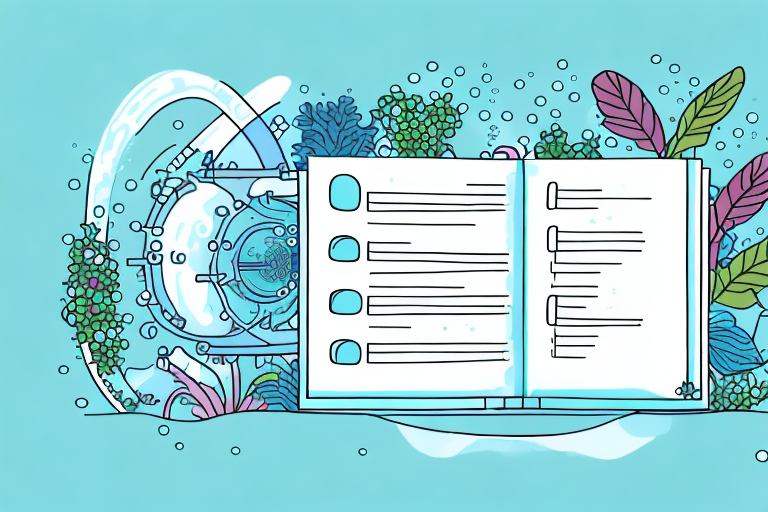 An aquaponics system with a checklist of daily maintenance tasks