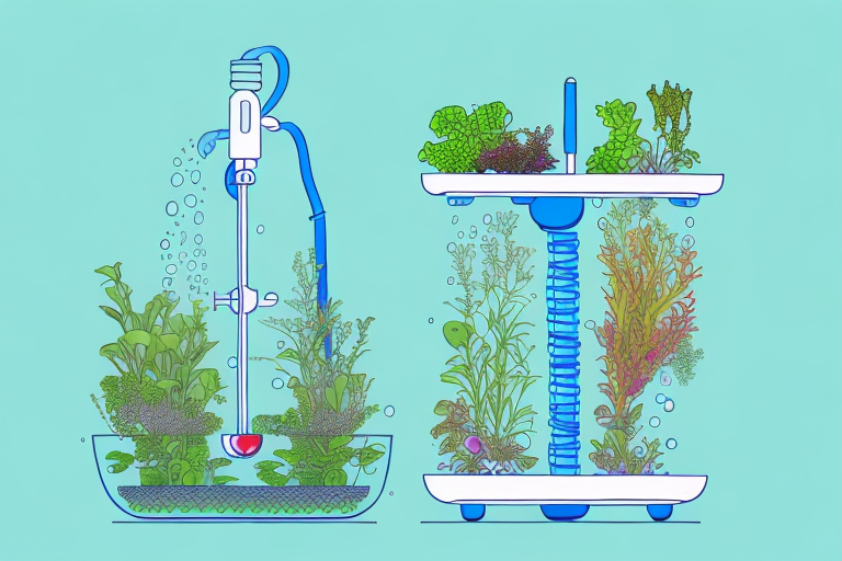 An aquaponics system with a scale