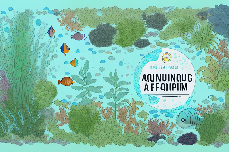 A thriving aquaponics system with diverse plants and aquatic life