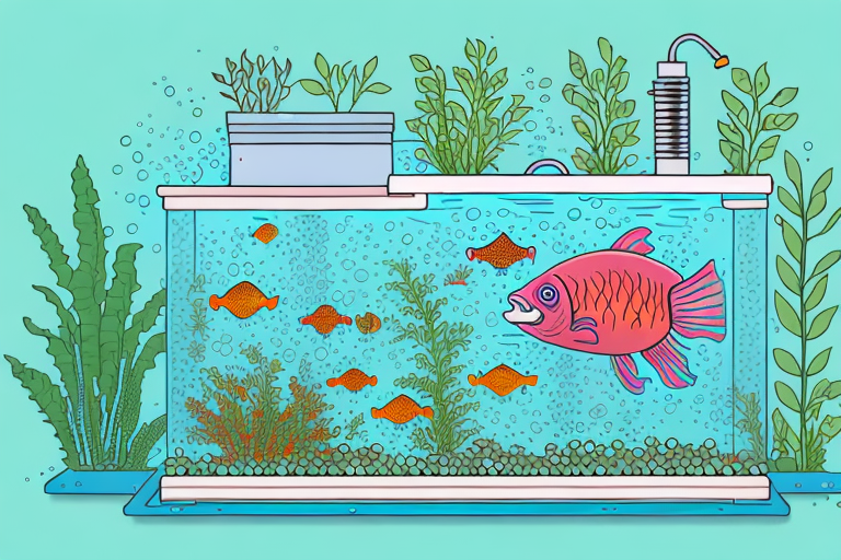 An industrial aquaponics system with fish