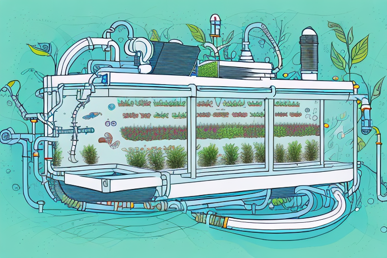 An aquaponics system with industrial techniques and automation