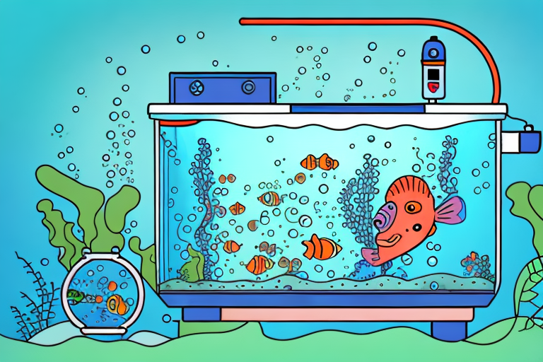 A fish tank with automated sensors and equipment to show the precision of aquaponics