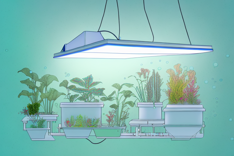 An aquaponics system with lighting fixtures