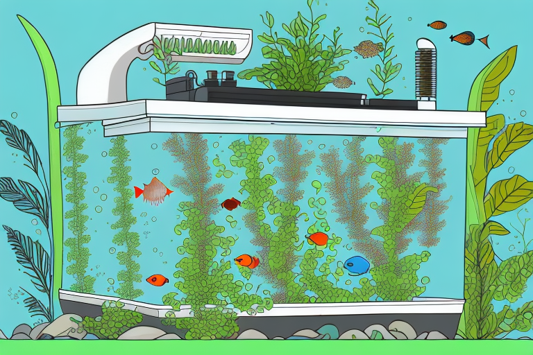 An automated aquaponics system with a variety of plants and fish