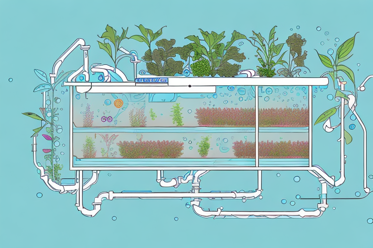 A complex aquaponics system with automated components