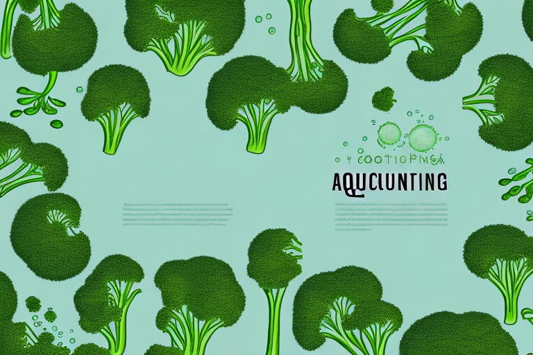 A thriving aquaponic system with broccoli plants growing