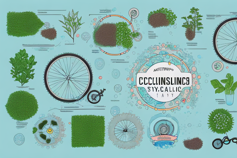 A cycling aquaponics system with all its components