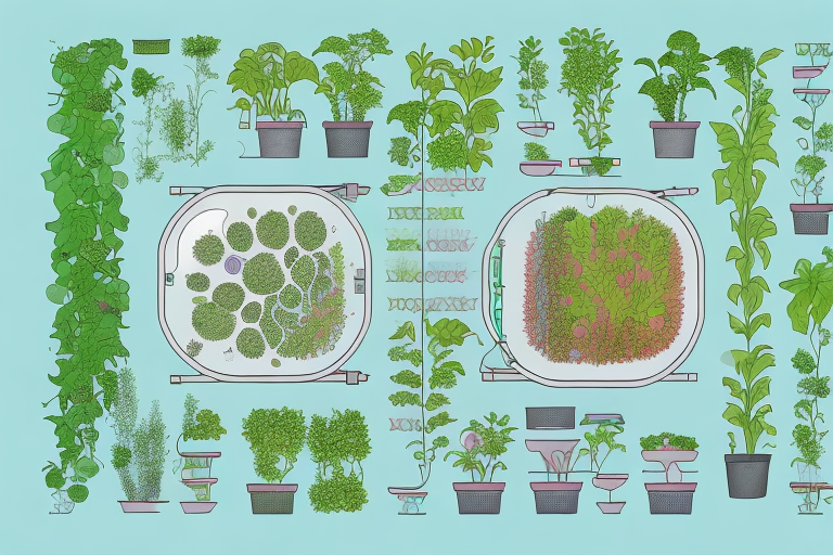 An aquaponics system with various types of grow media