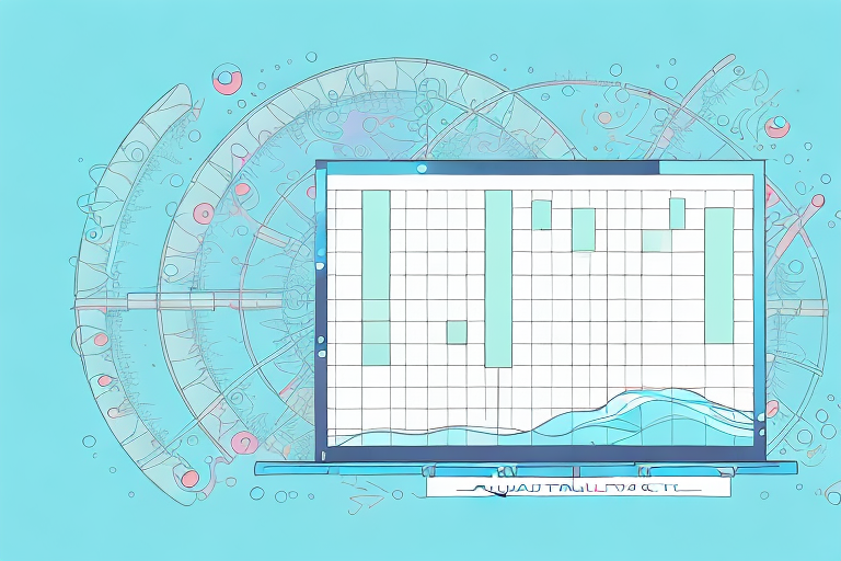 An aquaponics system with a data tracking chart