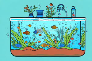 A fish tank with an aquaponics system